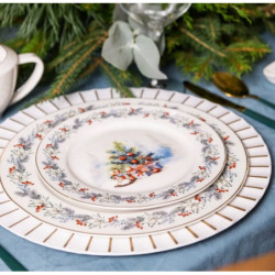 Talerzyk porcelanowy talerz deserowy ciasto Altom Design Magia Świąt 20 cm