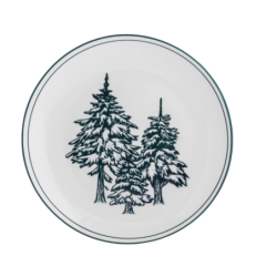Talerz obiadowy porcelanowy świąteczny Altom Design Szmaragdowy Las 26 cm