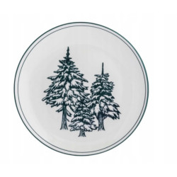Talerz obiadowy porcelanowy świąteczny Altom Design Szmaragdowy Las 26 cm