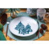 Talerz obiadowy porcelanowy świąteczny Altom Design Szmaragdowy Las 26 cm