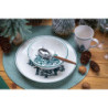 Talerz obiadowy porcelanowy świąteczny Altom Design Szmaragdowy Las 26 cm