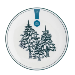 Talerz deserowy porcelanowy świąteczny Altom Design Szmaragdowy Las 20 cm