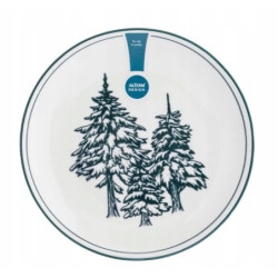 Talerz deserowy porcelanowy świąteczny Altom Design Szmaragdowy Las 20 cm