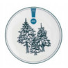 Talerz deserowy porcelanowy świąteczny Altom Design Szmaragdowy Las 20 cm