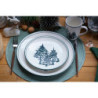 Talerz deserowy porcelanowy świąteczny Altom Design Szmaragdowy Las 20 cm