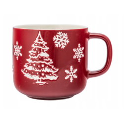 Kubek świąteczny porcelanowy Altom Design Zimowa Choinka 370 ml