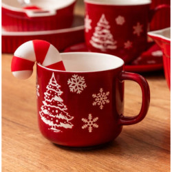 Kubek świąteczny porcelanowy Altom Design Zimowa Choinka 370 ml