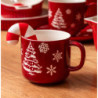 Kubek świąteczny porcelanowy Altom Design Zimowa Choinka 370 ml