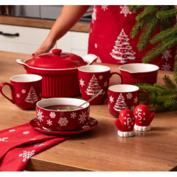 Kubek świąteczny porcelanowy Altom Design Zimowa Choinka 370 ml