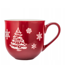 Kubek kawy herbaty świąteczny porcelanowy Altom Design Zimowa Choinka 470ml