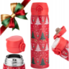 Kubek termiczny świąteczny z ustnikiem termos na kawę Altom Design Choinki 450 ml