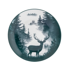 Talerz deserowy porcelanowy zimowy Świateczna Secret Forest 20cm