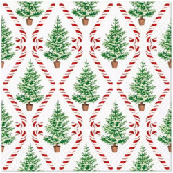 Serwetki dekoracyjne 33×33 – wzór Candy Cane Forest