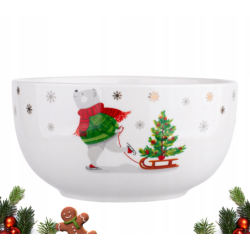 MISKA ŚWIĄTECZNA Christmas Bear na PREZENT SANKI