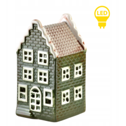 HYTTE Domek ceramiczny LED 5,6x5,2x11cm