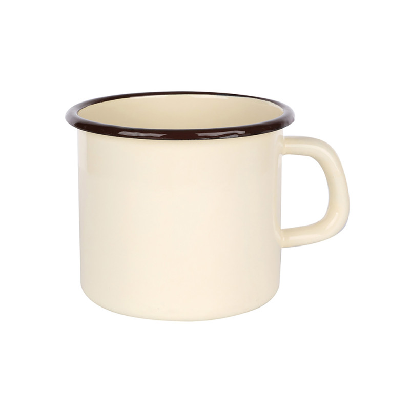 KUBEK EMALIOWANY 0.45L ŚR.9CM WYS.9CM KREM