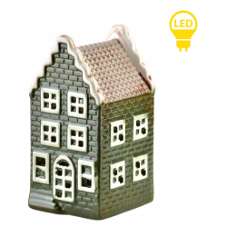 HYTTE Domek ceramiczny LED 5,6x5,2x11cm
