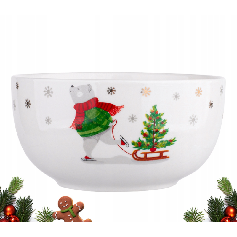 MISKA ŚWIĄTECZNA Christmas Bear na PREZENT SANKI