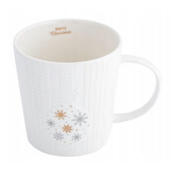 Kubek 380 ml świąteczny porcelanowy kawy herbaty Altom Design Zimowy Blask