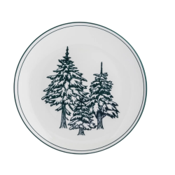 Talerz obiadowy porcelanowy świąteczny Altom Design Szmaragdowy Las 26 cm
