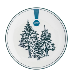 Talerz deserowy porcelanowy świąteczny Altom Design Szmaragdowy Las 20 cm