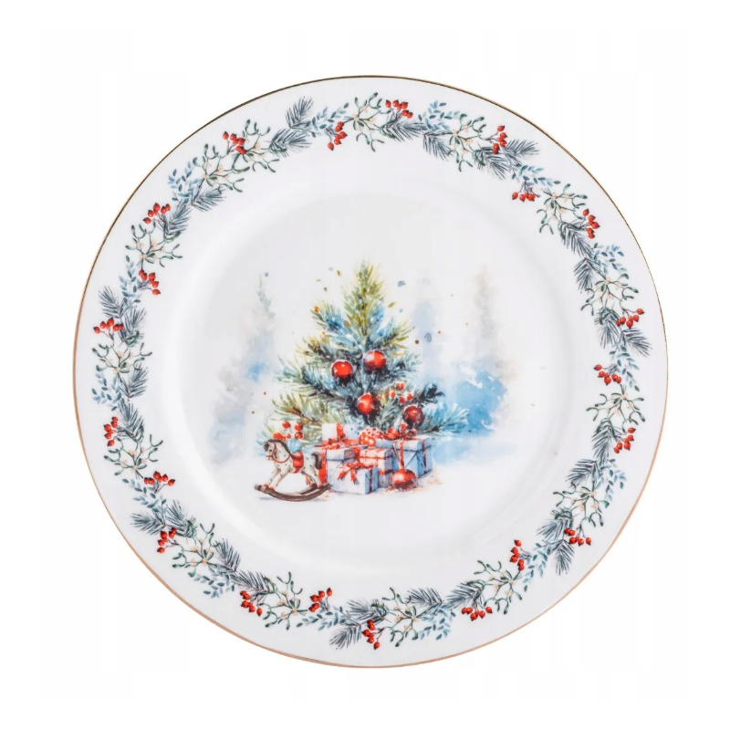 Talerzyk porcelanowy talerz deserowy ciasto Altom Design Magia Świąt 20 cm