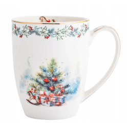 Porcelanowy kubek świąteczny do kawy herbaty Altom Design Magia Świąt 350ml