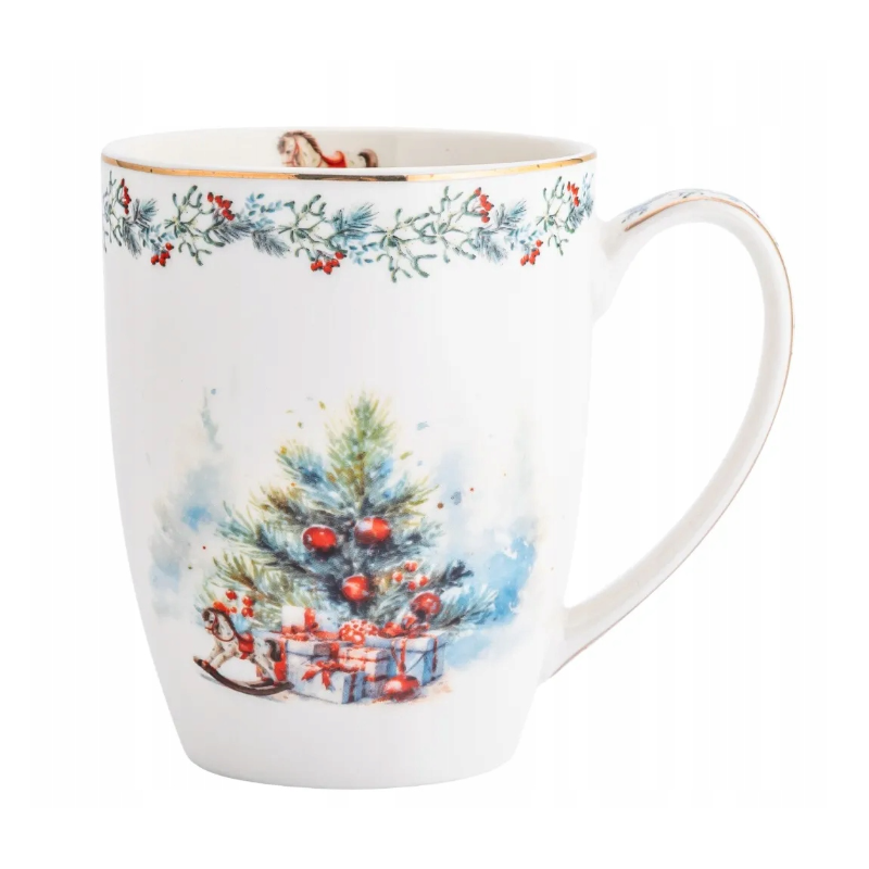 Porcelanowy kubek świąteczny do kawy herbaty Altom Design Magia Świąt 350ml