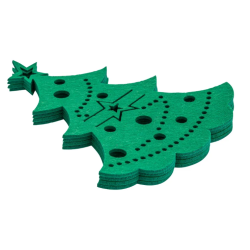 ETUI FILCOWE NA SZTUĆCE 21X17 CM ZESTAW 4 SZT. ZIELONA CHOINKA