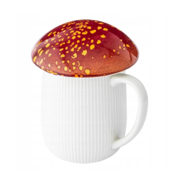 Grzyb Kubek z pokrywką ceramiczny Altom Design Pod Kapeluszem 500ml PREZENT