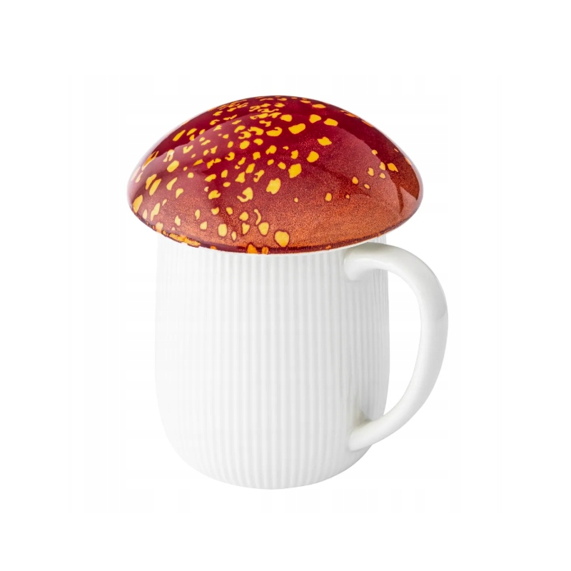 Grzyb Kubek z pokrywką ceramiczny Altom Design Pod Kapeluszem 500ml PREZENT