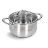 ZWIEGER GARNEK STALOWY Z POKRYWĄ NIEPRZYWIERJĄCY INDUKCJA GAZ 18 CM 2,7 L