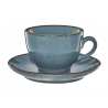 AMBITION CRAFT FILIŻANKA PORCELANOWA 220 ML ZE SPODKIEM 14,5 CM NIEBIESKA