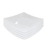 Talerze plastikowe 20,5 cm – komplet 4 szt. kwadratowe, do zmywarki