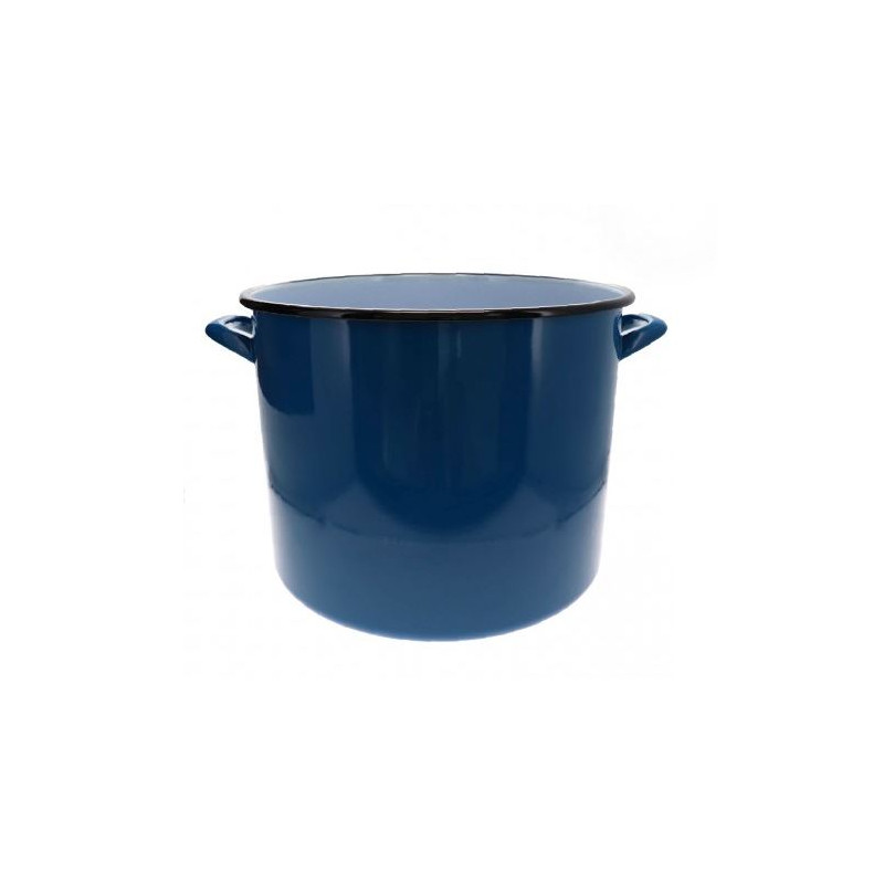 GARNEK EMALIOWANY DUŻY 40CM 40L Z POKRYWKĄ METALAC
