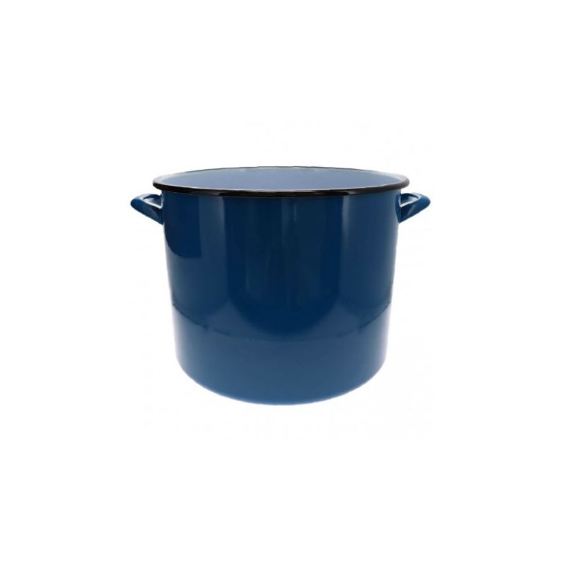 GARNEK EMALIOWANY DUŻY 36CM 30L Z POKRYWKĄ METALAC