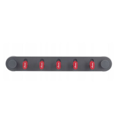 VILEDA Wieszak samoprzylepny z haczykami 43x3,7x6cm Plastikowy szaro-czerwony