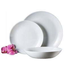 AMBITION BASIC SERWIS OBIADOWY 18 EL DLA 6 OSÓB SZKŁO BIAŁY