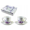 Komplet filiżanek zestaw 6 filiżanek ze spodkami JOY 250ml porcelanowe