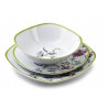 Komplet obiadowy serwis porcelanowy 18 elementów talerze na 6 osób