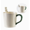 KUBEK PORCELANOWY DUŻY DO KAWY HERBATY BIAŁY Z KRÓLICZKIEM 350ml