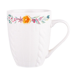 Kubek do kawy herbaty świąteczny porcelanowy sweterek Winter Tea 330 ml