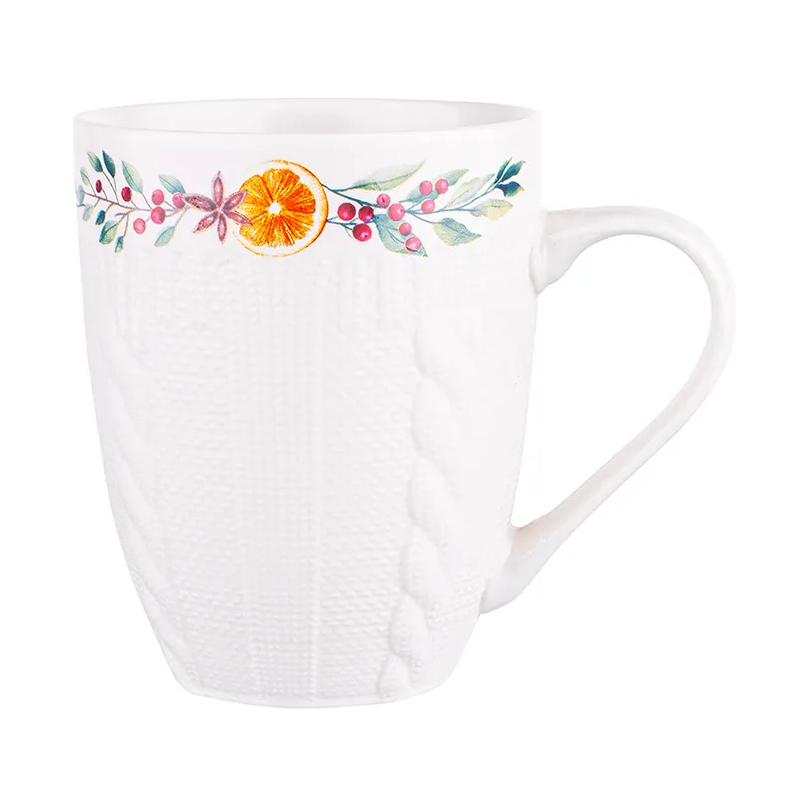 Kubek do kawy herbaty świąteczny porcelanowy sweterek Winter Tea 330 ml