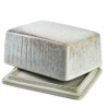 BASIC NATURE Ceramiczna MASELNICA Pojemnik na masło z pokrywką - 13x9x7 cm