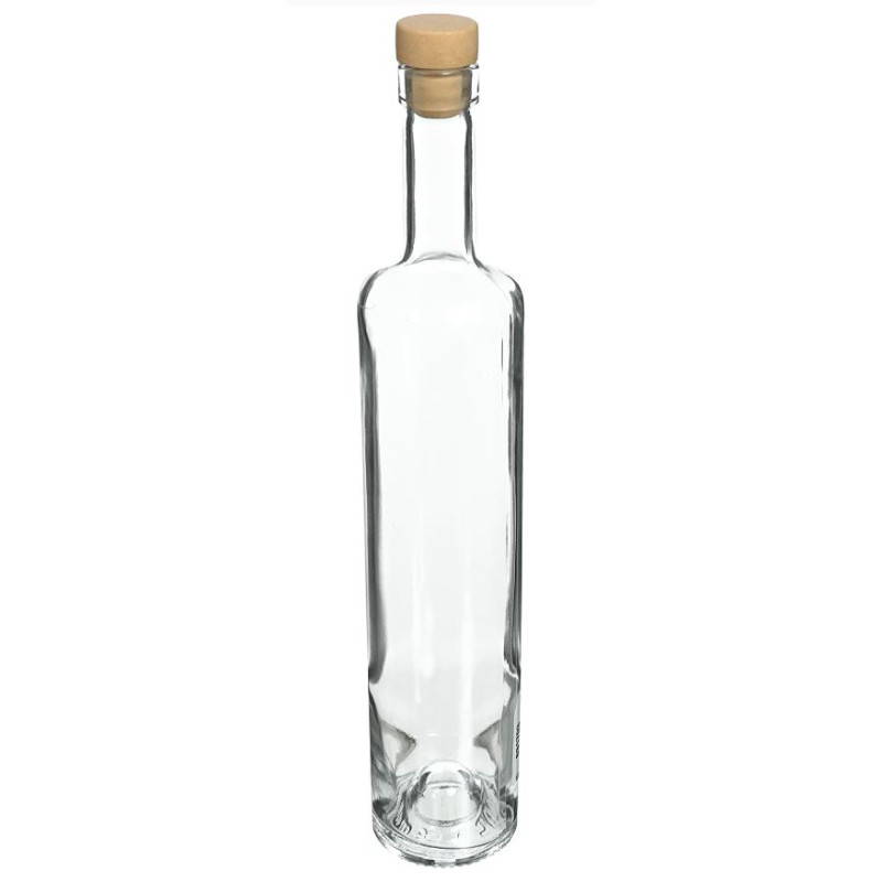 Butelka Marina z korkiem, biała 0,5 L