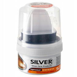 SILVER PASTA DO OBUWIA Z GĄBKĄ BRĄZ 50ML