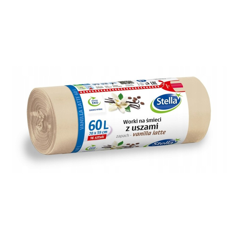 WORKI NA ŚMIECI PACHNĄCE 60L 16SZT VANILLA LATTE