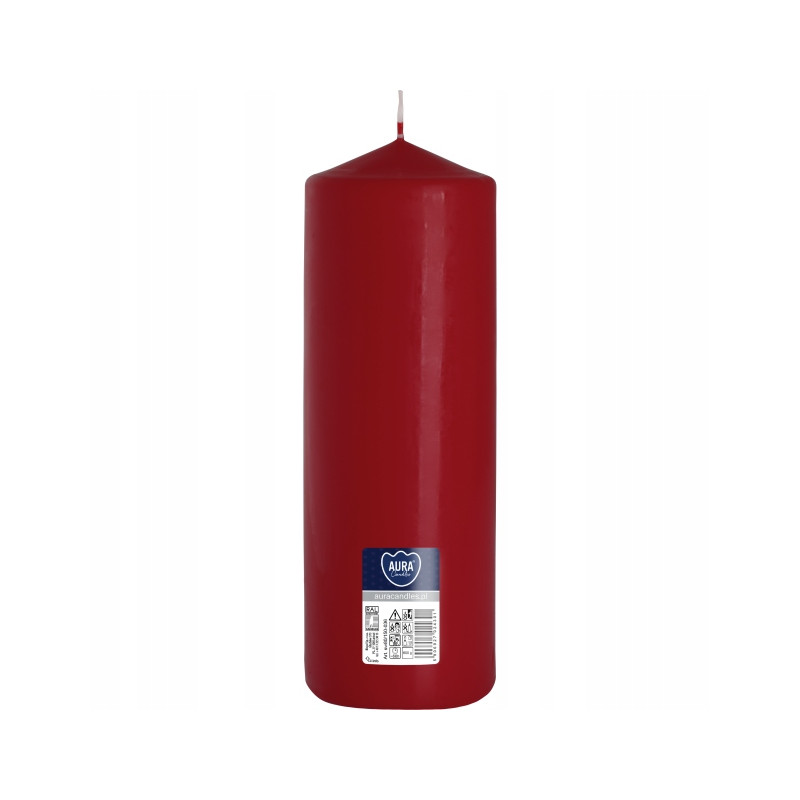 Świeca walec BISPOL 160H 25CM SW80/250 BURGUND