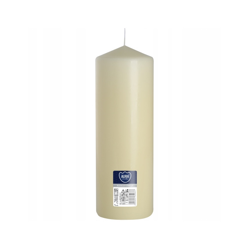 Świeca walec BISPOL 160H 25CM SW80/250 ECRU