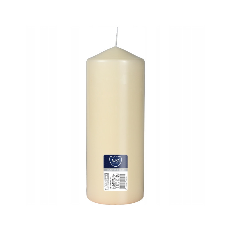 Świeca walec BISPOL 90H 20CM SW80/200 KREMOWA